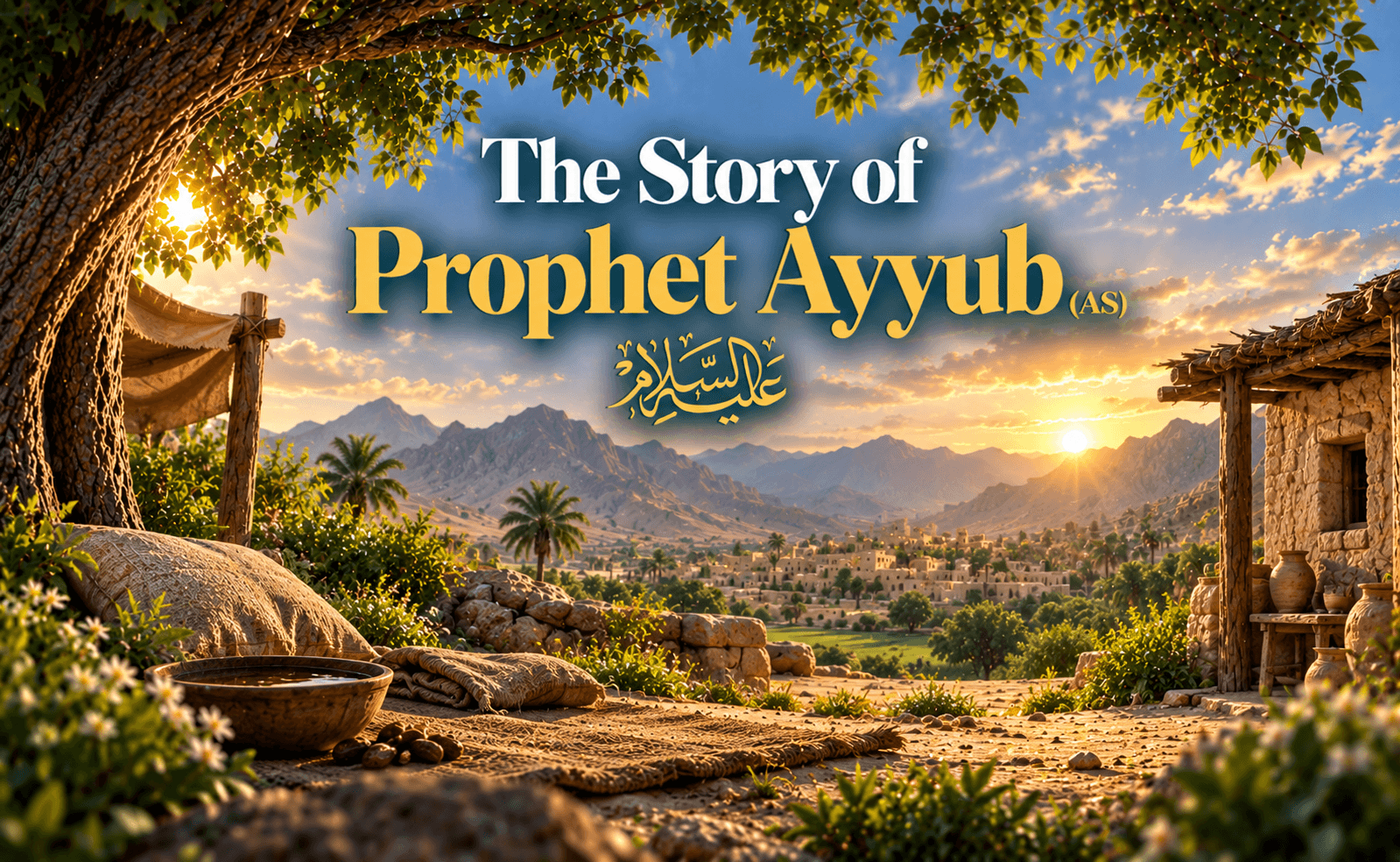 The Story of Prophet Ayyub Islamic story illustration