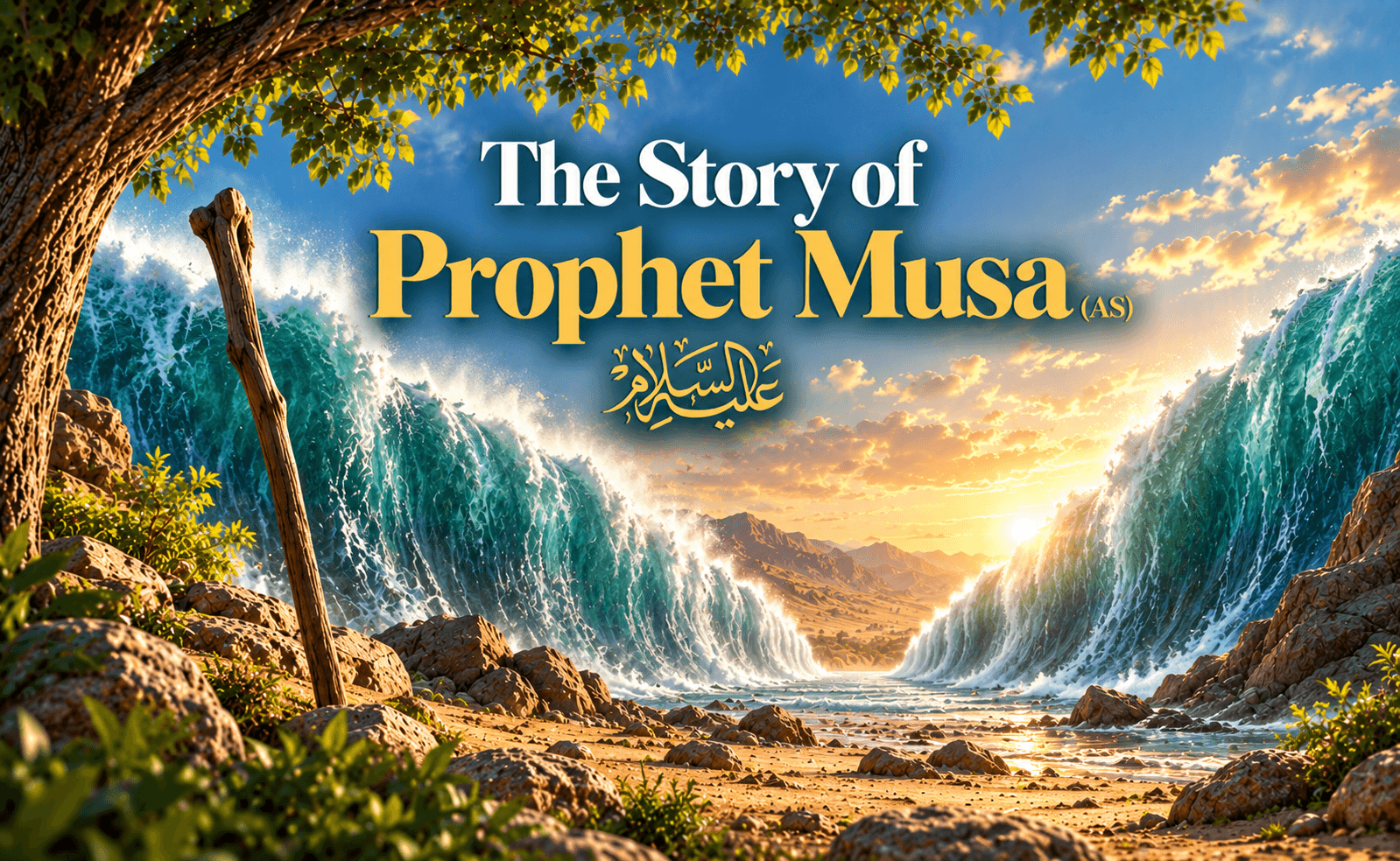 The Story of Prophet Musa Islamic story illustration